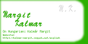 margit kalmar business card
