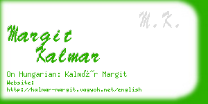 margit kalmar business card